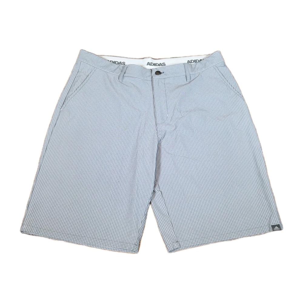 Adidas Ultimate 365 Chino Golf Shorts‎ Men's 38 Grey Checkered